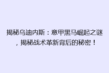 揭秘乌迪内斯:意甲黑马崛起之谜,揭秘战术革新背后的秘密!
