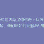 揭秘乌迪内斯足球传奇：从低谷到崛起，他们是如何征服意甲的？